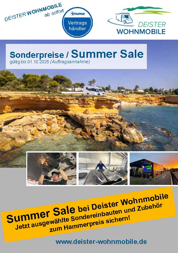 Sonderpreise für Einbautne und Zubehör Wohnmobile