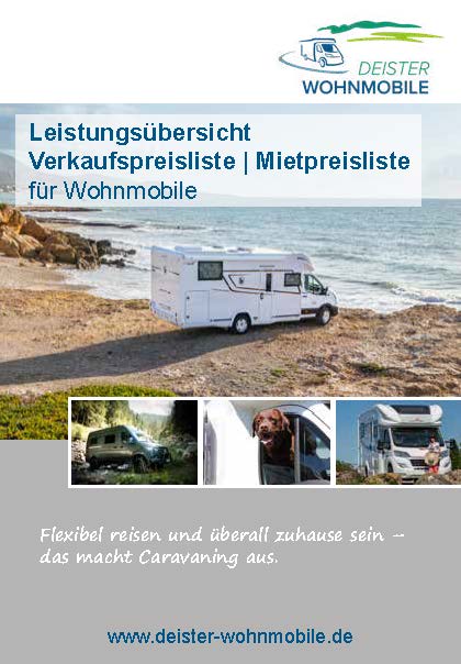 Leistungsübersicht Deister Wohnmobile
